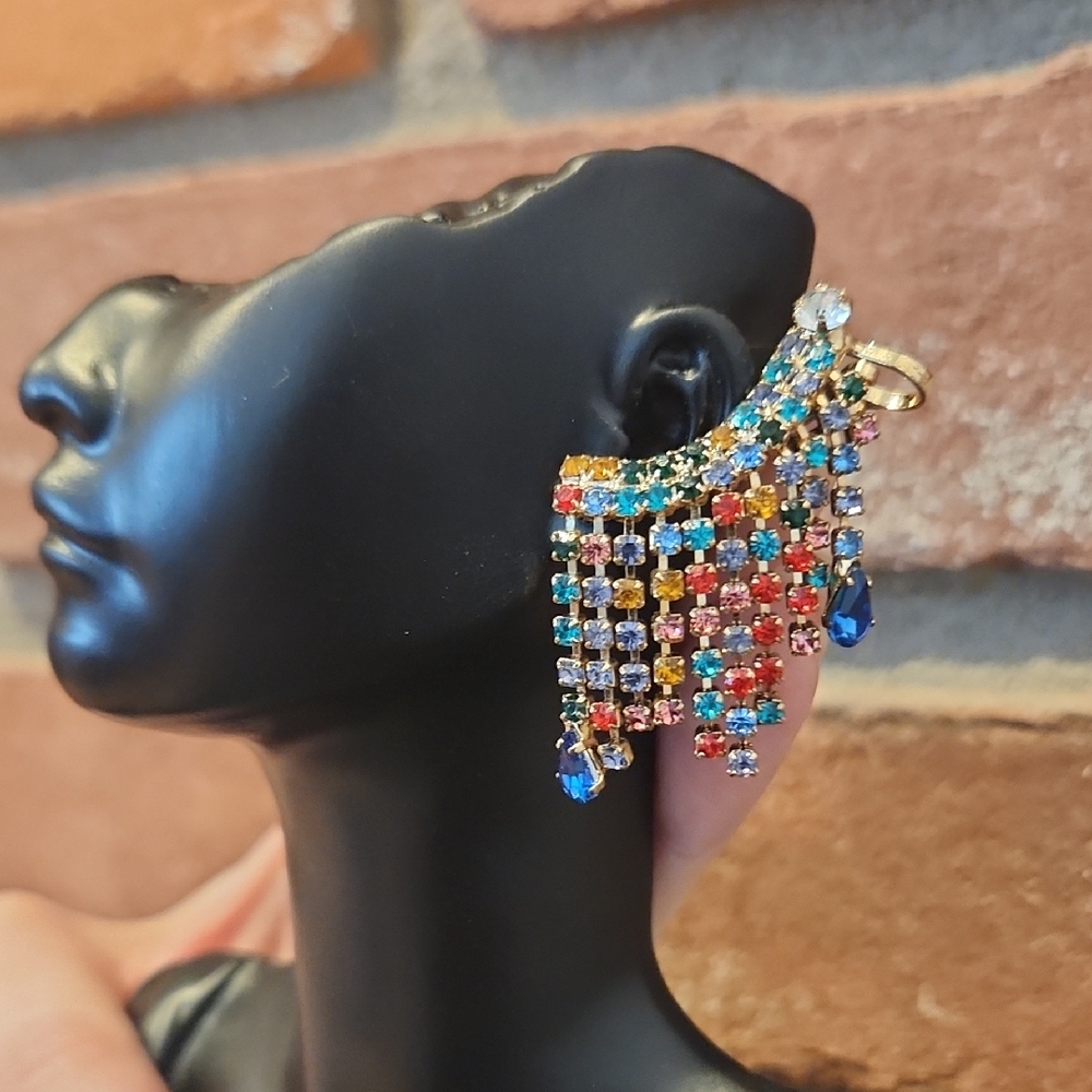 Multicolor Crystal Chandelier Earrings